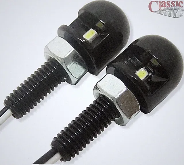 2X NUMBER PLATE SCREW BOLT LED LIGHTS FOR TAIL MOTORCYCLE/BIKE/SCOOTER/CAR