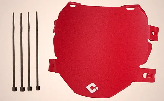 AG Downhill Number Plate Red With Zip Ties For MTBS E Bikes Surrons