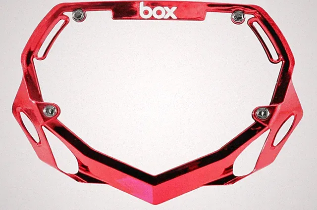 BOX TWO bmx number plate,MINI/CRUISER CHROME RED OLDSCHOOL GT BMX SE NEW