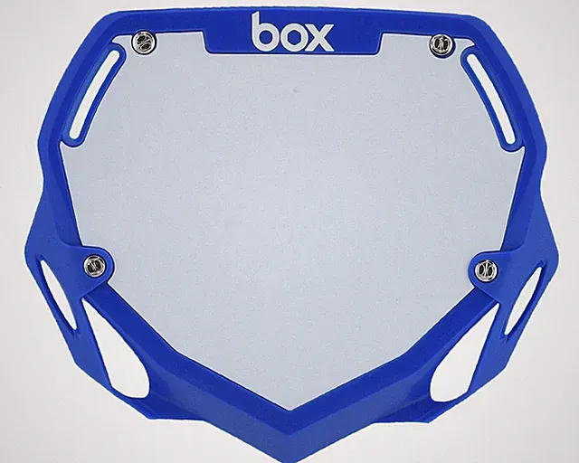 Box Two Number Plate (Blue)