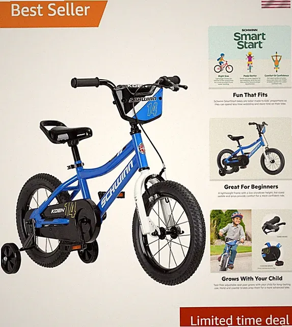 Colorful Elm & Koen Balance Bike: Safe 12-20 Inch Bike for Kids Ages 2-13