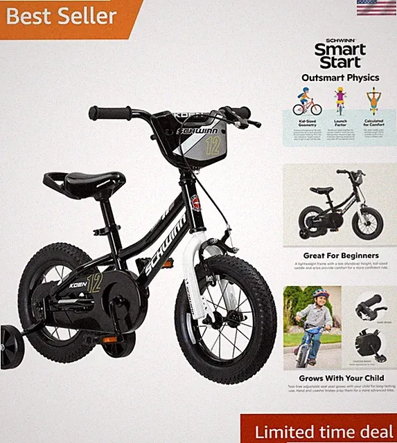 Elm & Koen 12-18 Inch Kids Bike | Lightweight, Adjustable, Safe for Ages 2-13