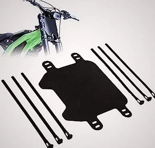 Front Number Plate for Electric Dirt Bike, Universal Plate Black 8.5"Lx 6.22"W