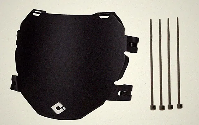 ODI AG Downhill Mountain Bike Number Plate Black With Zip Ties Surrons MTB