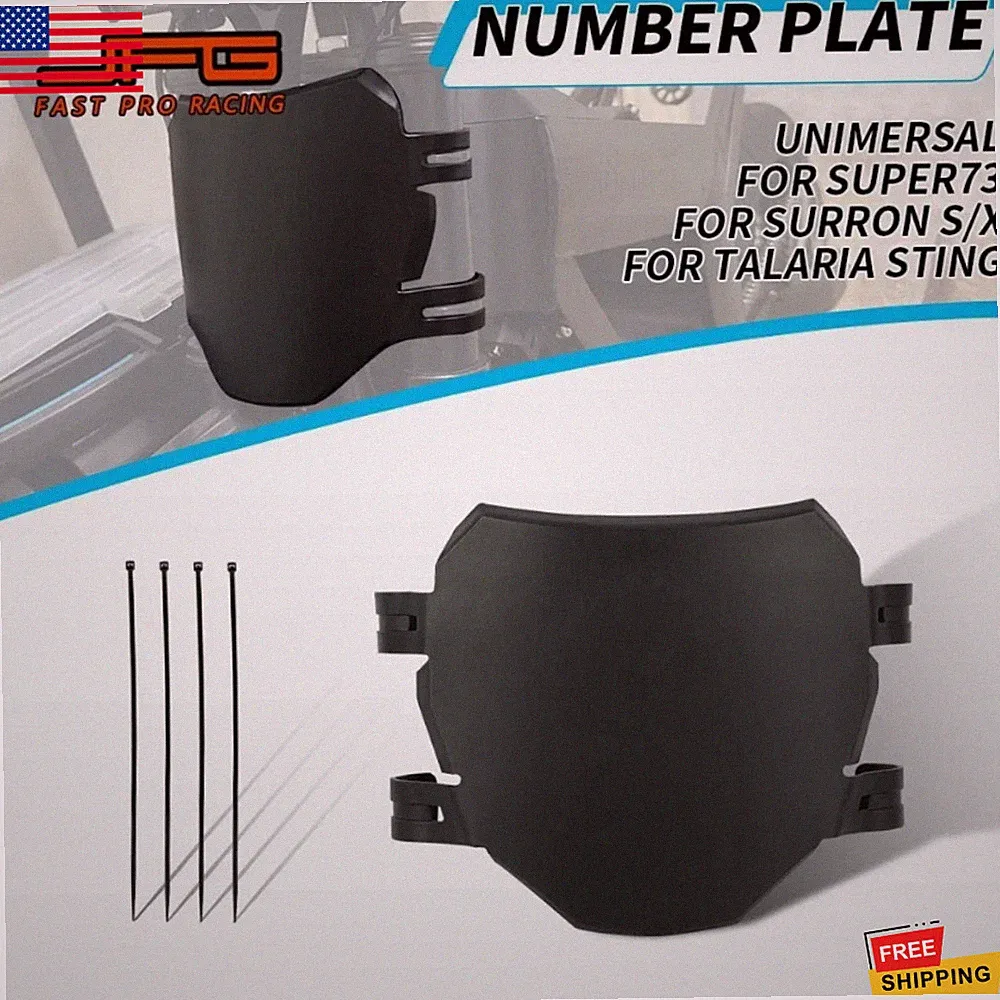 ODI Black Number Plate With Zip Ties For Downhill MTB's EBikes Surrons