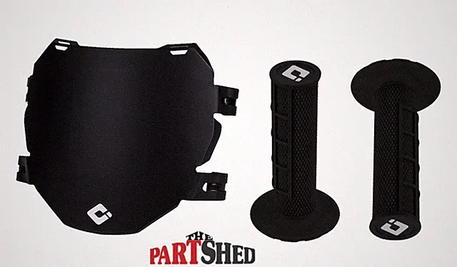 ODI Downhill/ E Bike Black Number Plate With Black ODI Half Waffle Grips