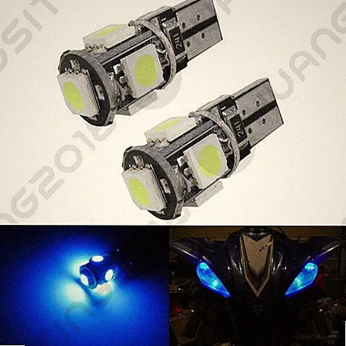 Ultra Blue 5-SMD 2825 168 194 LED Bulbs For Motorcycle Bike Parking LightsHST