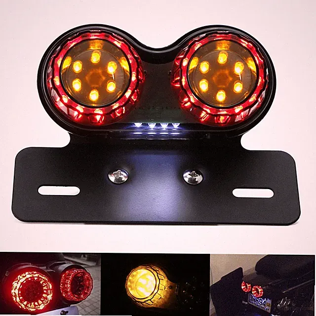 Universal ZUMA Afterburner Style LED Taillight Turn Signal License Plate Lamp